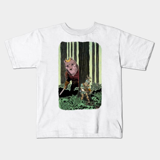 Hunter/Hunted Kids T-Shirt by jesse.lonergan
